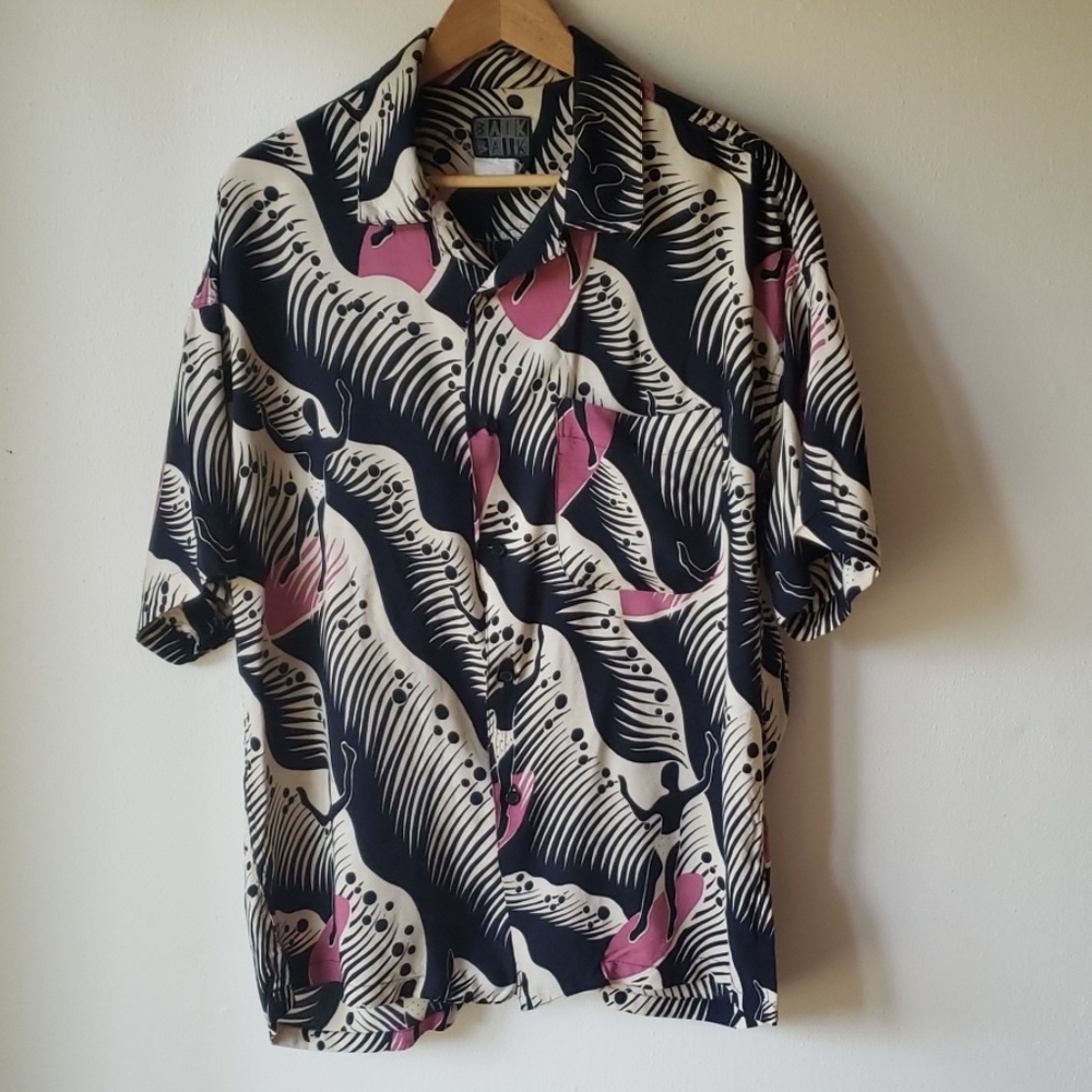 Vintage Baik Baik surfer button down